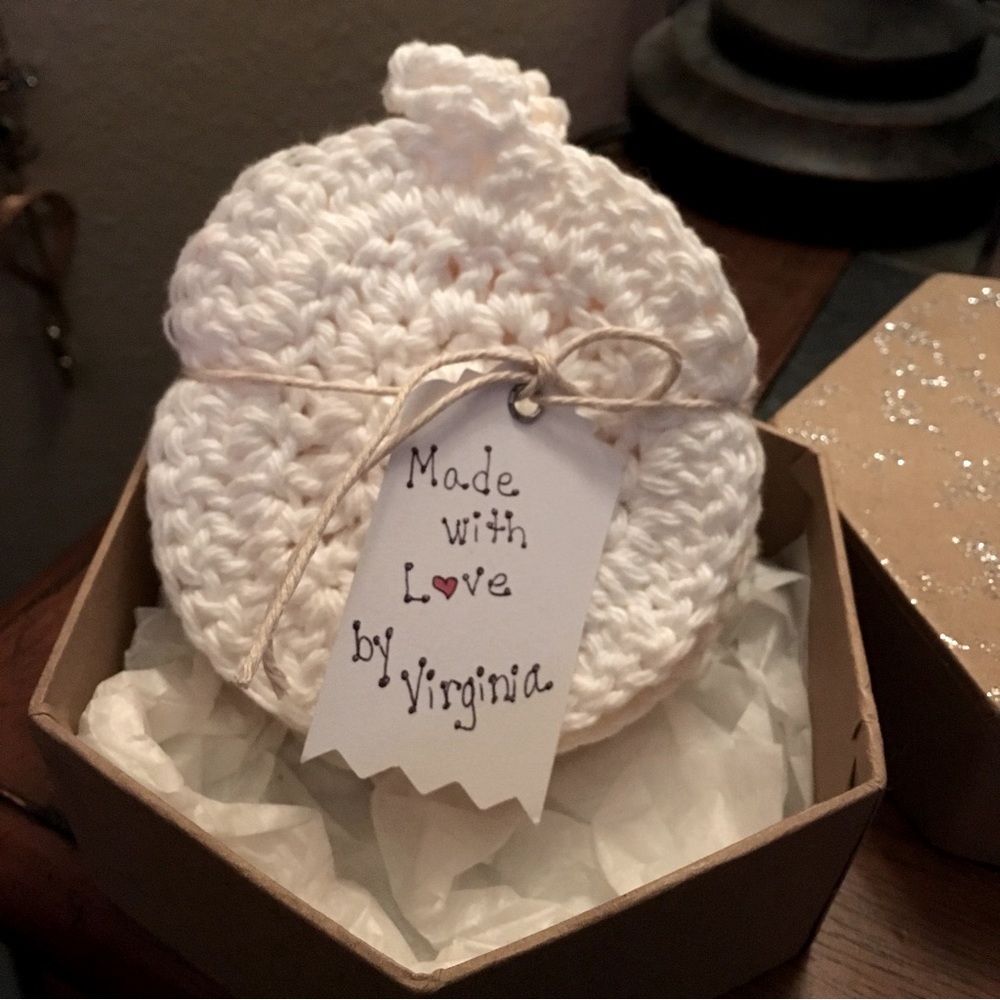 Girl wash your face! With 100% cotton handmade face scrubbies. Perfect gift